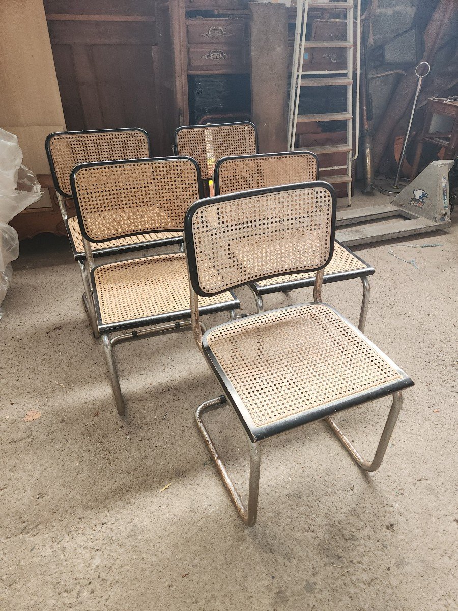 5 Chaises Marcel Breuer B32 Italy-photo-3