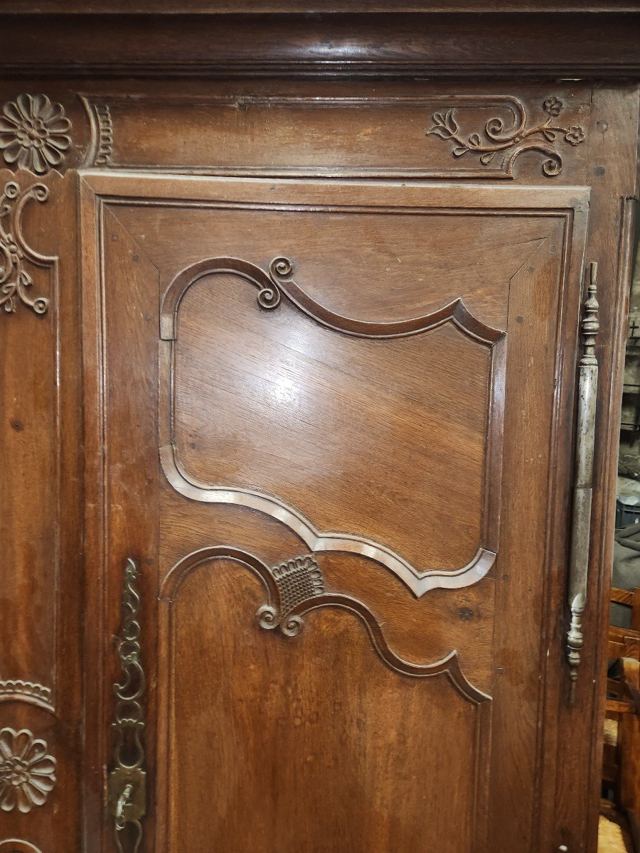 Armoire Lorraine En Chêne Début 19ème Region De Lunéville -photo-2