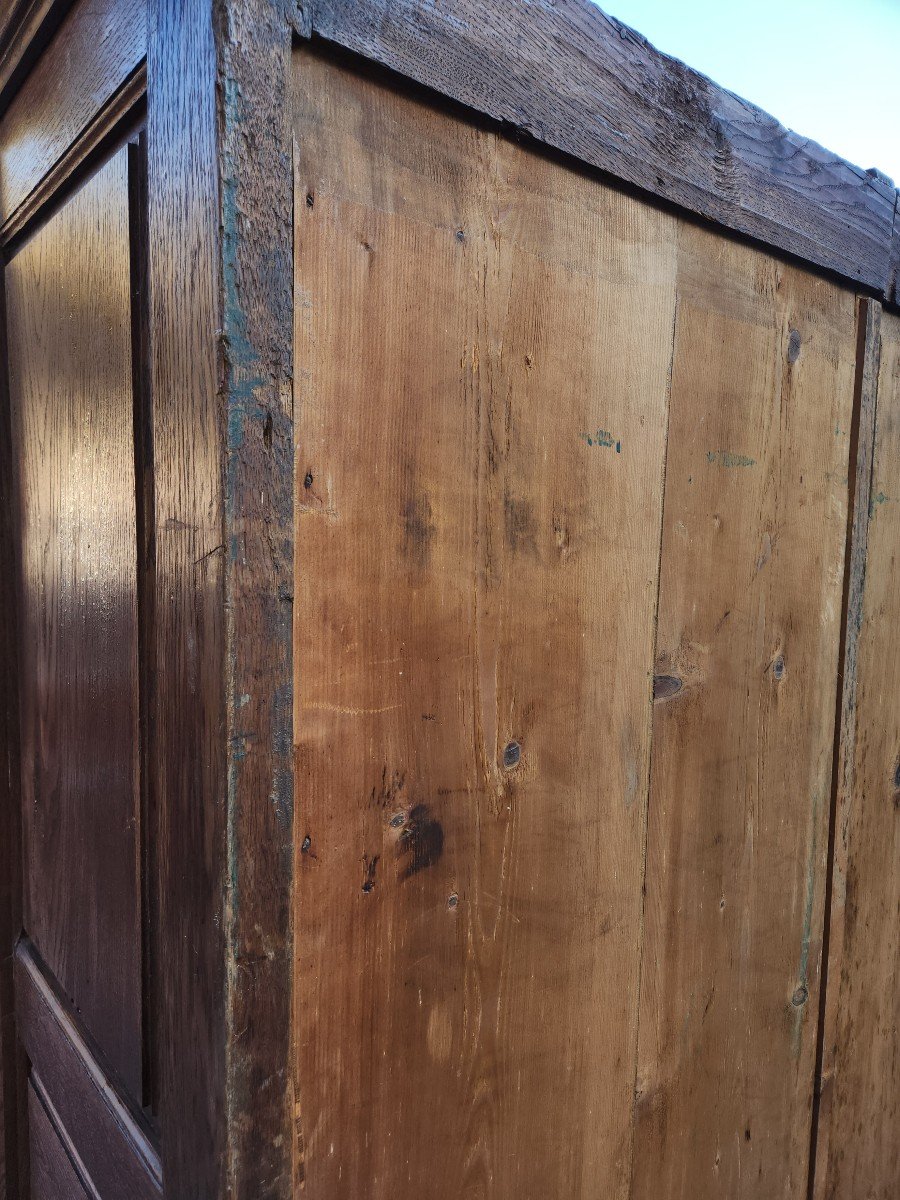 19th Century Curved Oak Alsatian Wardrobe -photo-2