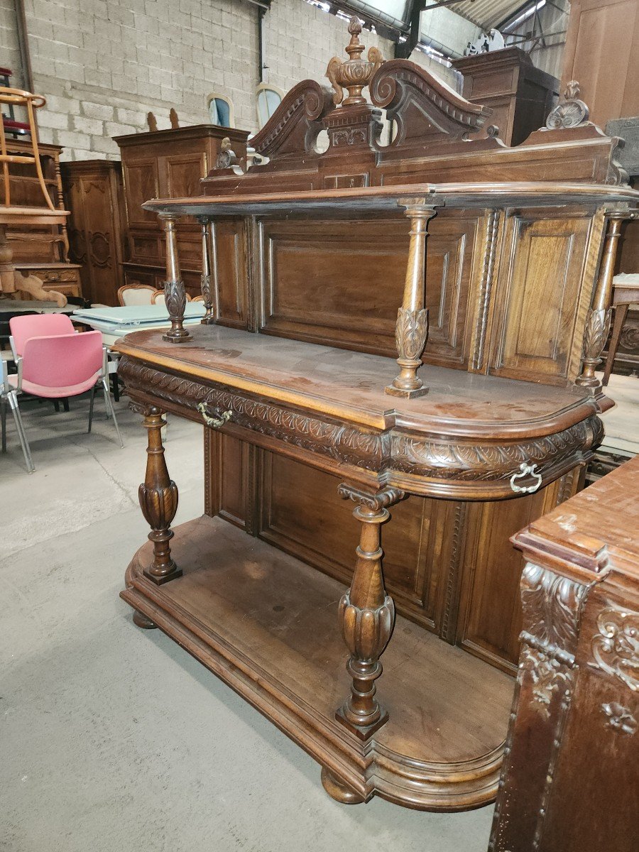 Imposing Walnut Serving Trolley, Early 20th Century -photo-2