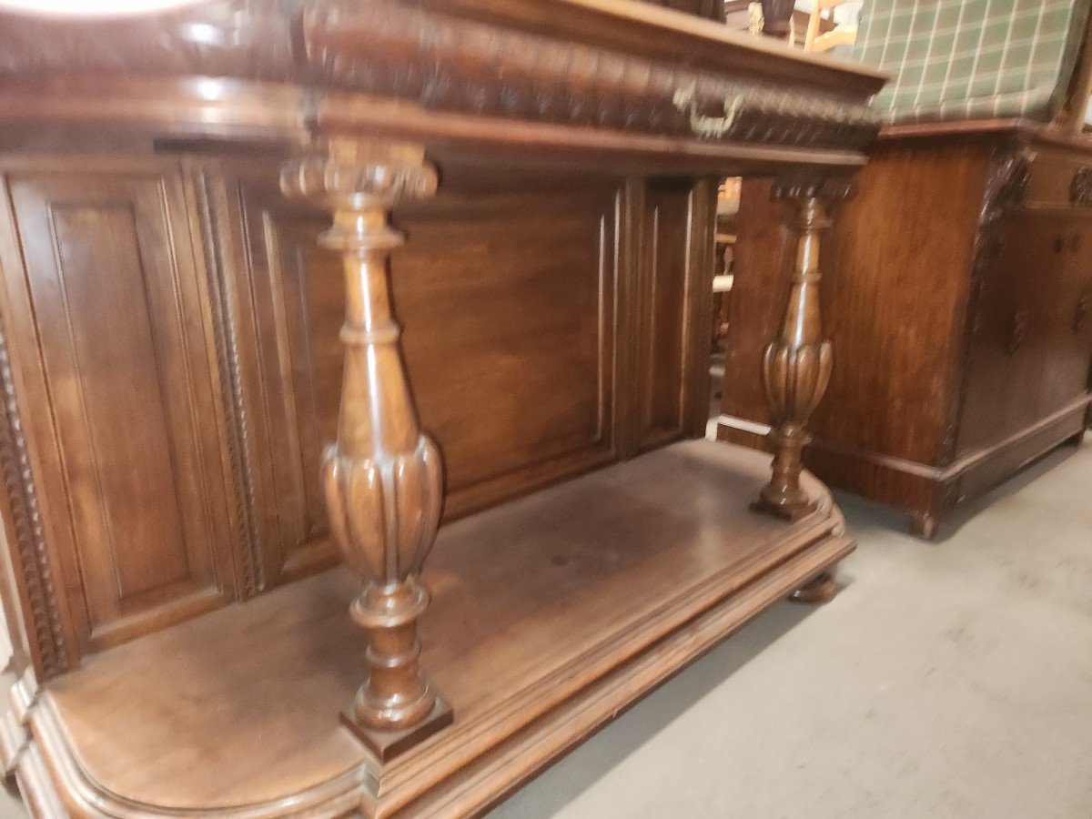 Imposing Walnut Serving Trolley, Early 20th Century -photo-3