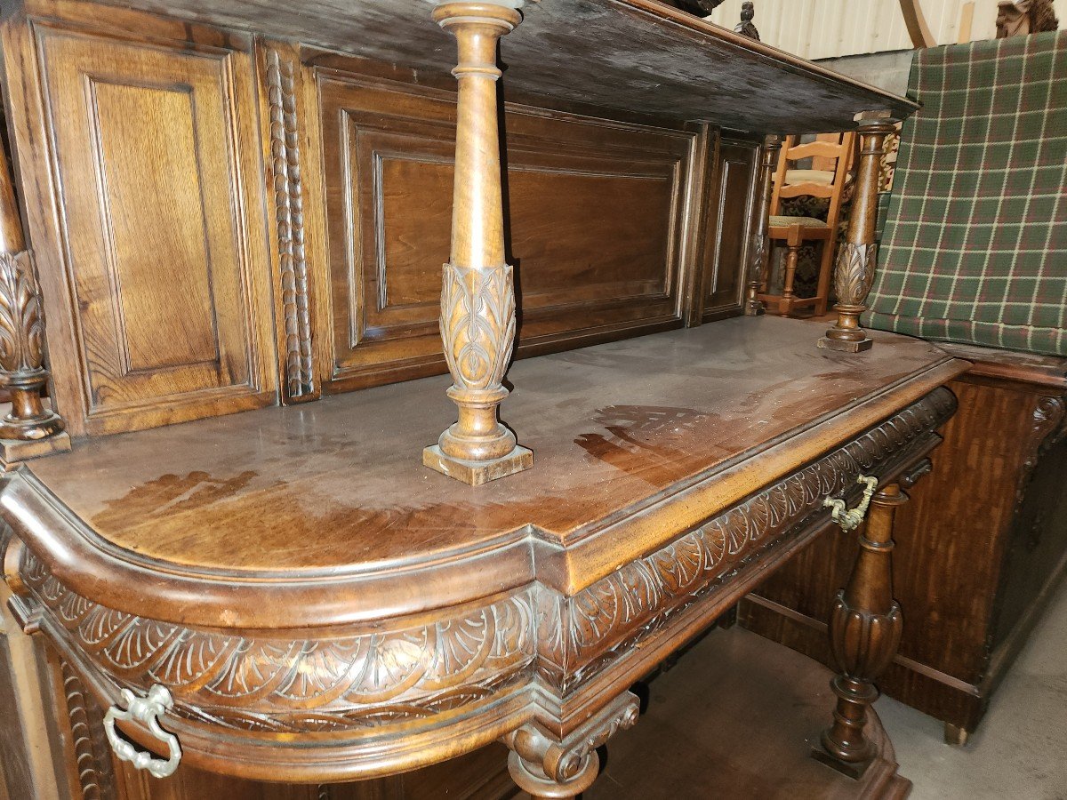 Imposing Walnut Serving Trolley, Early 20th Century -photo-4