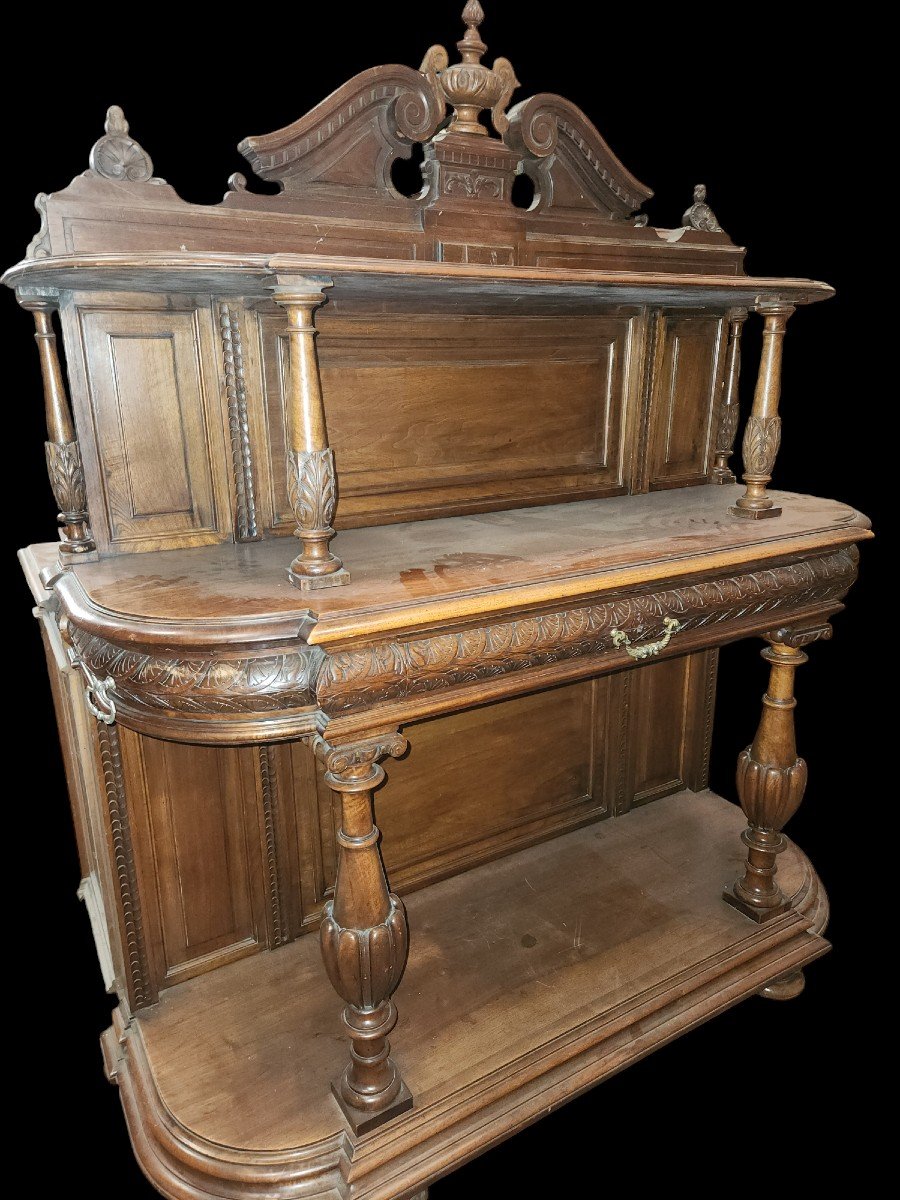 Imposing Walnut Serving Trolley, Early 20th Century 