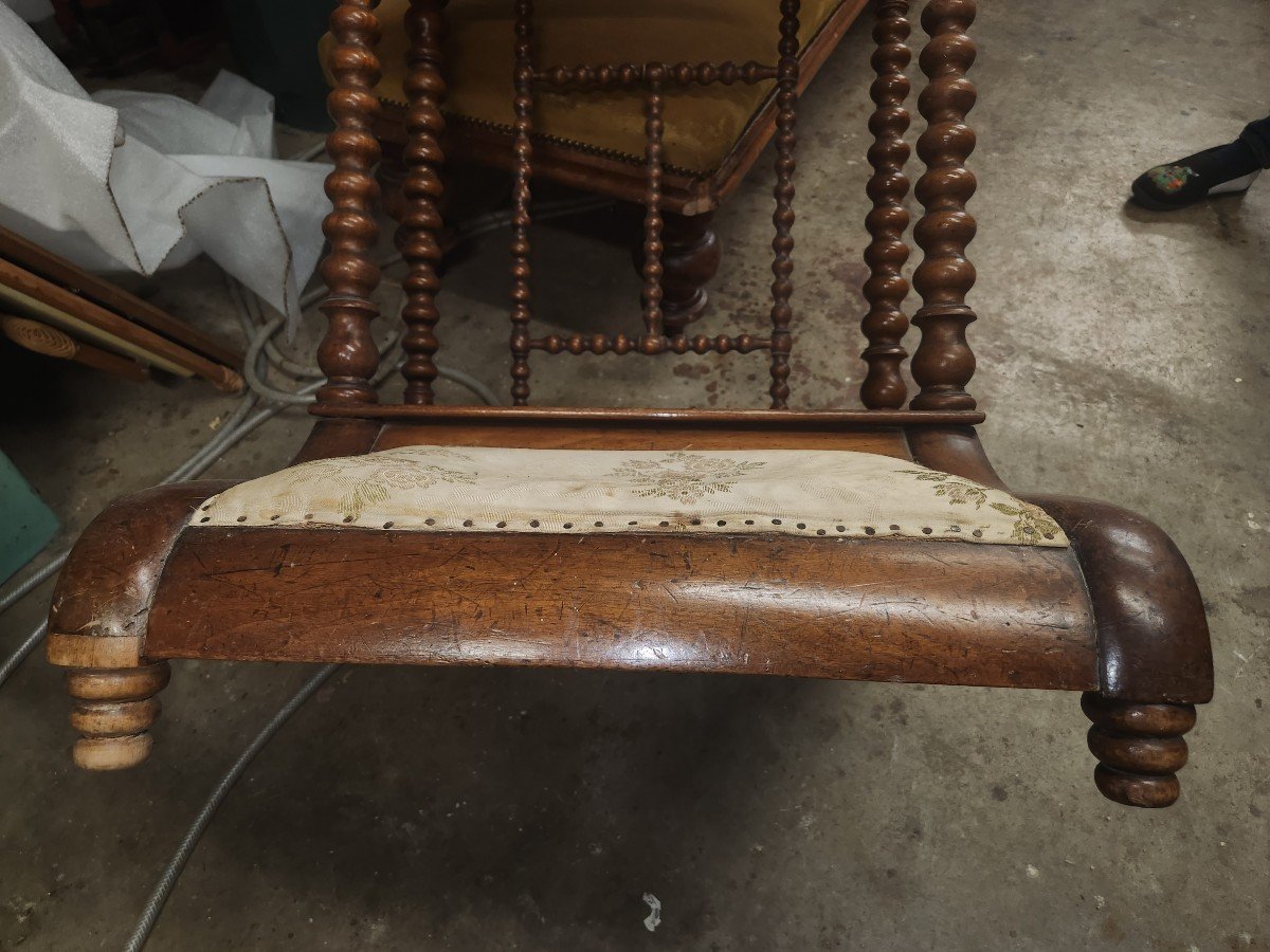 Restoration Period Walnut Prayer Table -photo-4