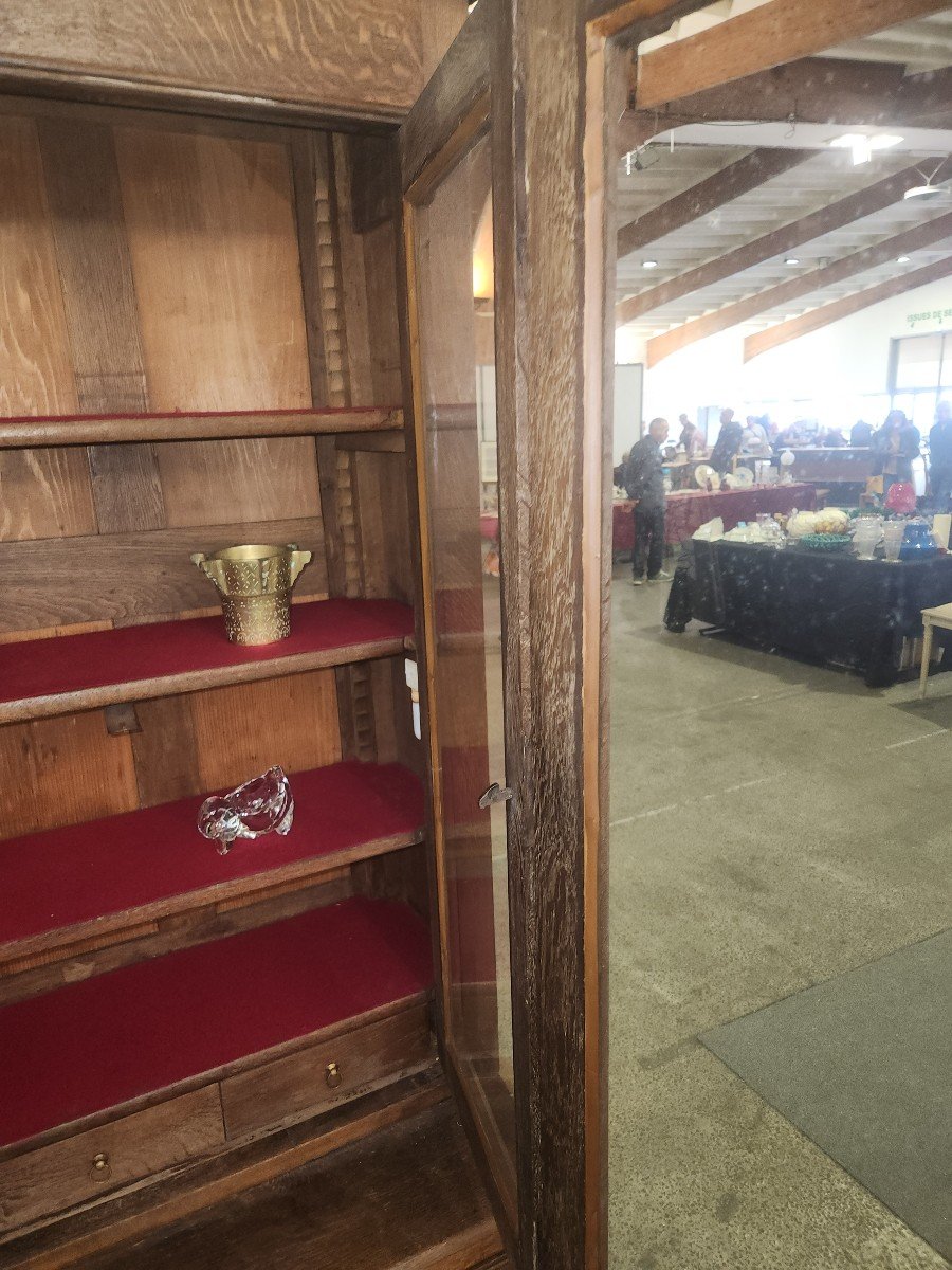 Antique Oak Shop Sideboard From The Early 20th Century -photo-1