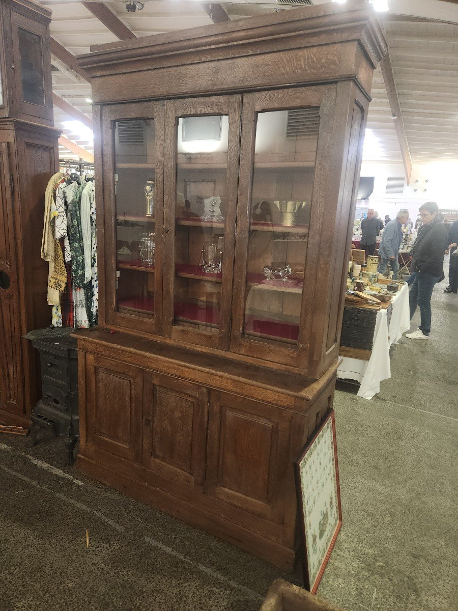 Antique Oak Shop Sideboard From The Early 20th Century -photo-3