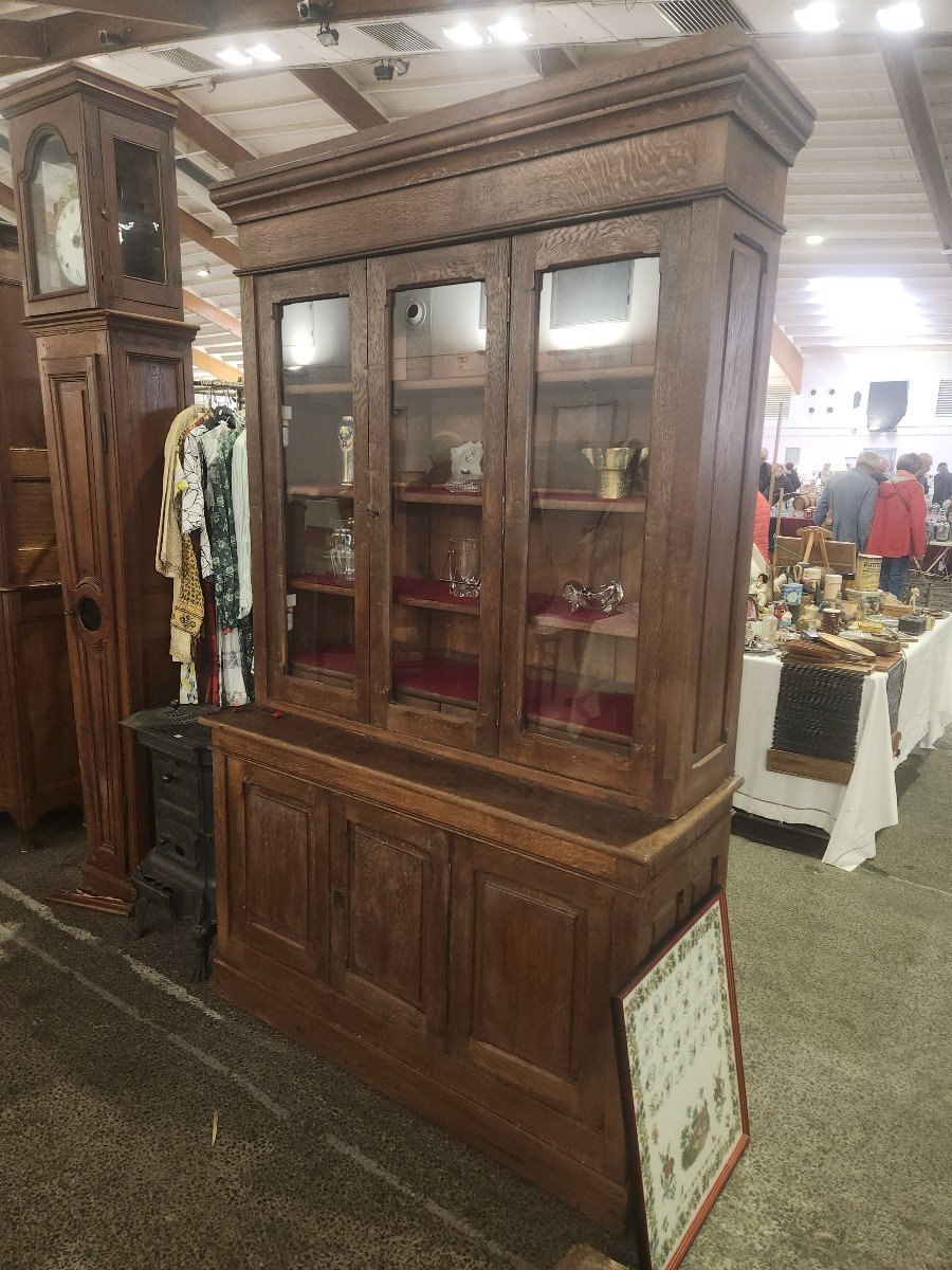 Antique Oak Shop Sideboard From The Early 20th Century -photo-4