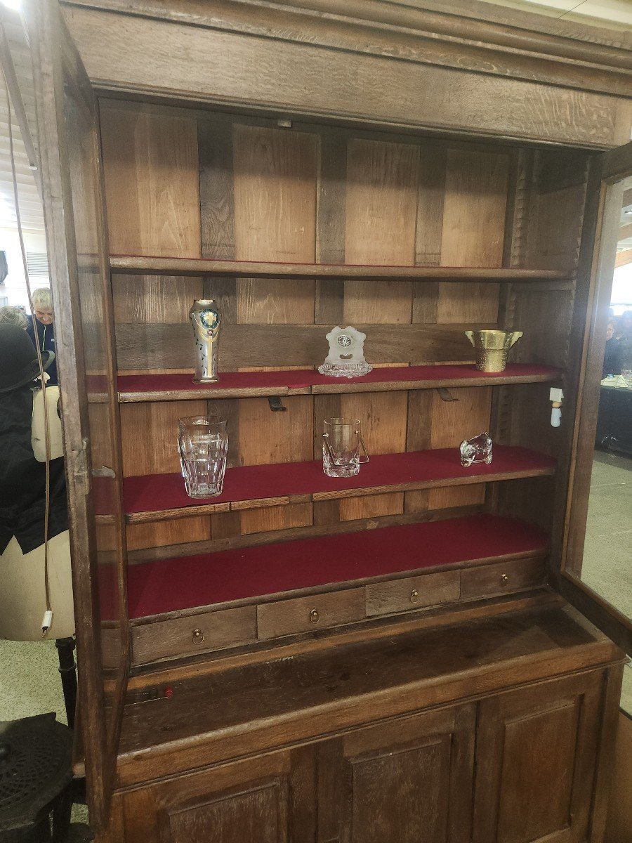 Antique Oak Shop Sideboard From The Early 20th Century -photo-7