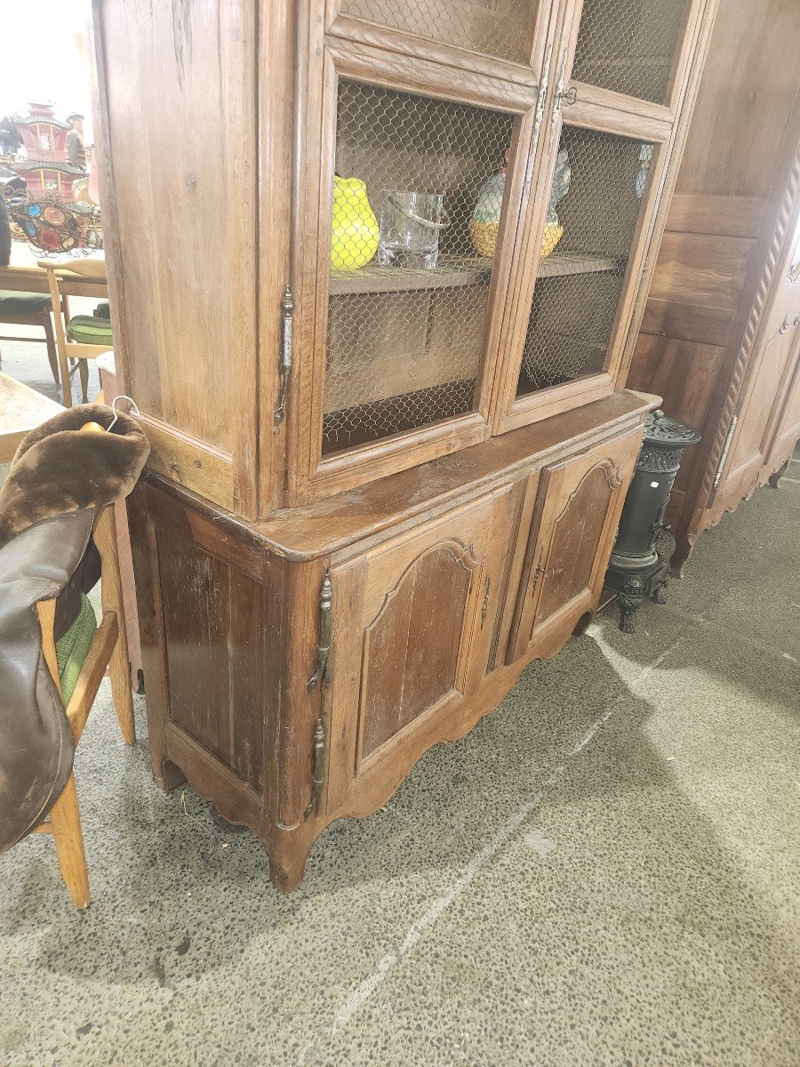 18th Century Louis XIV 2-body Oak Buffet -photo-2