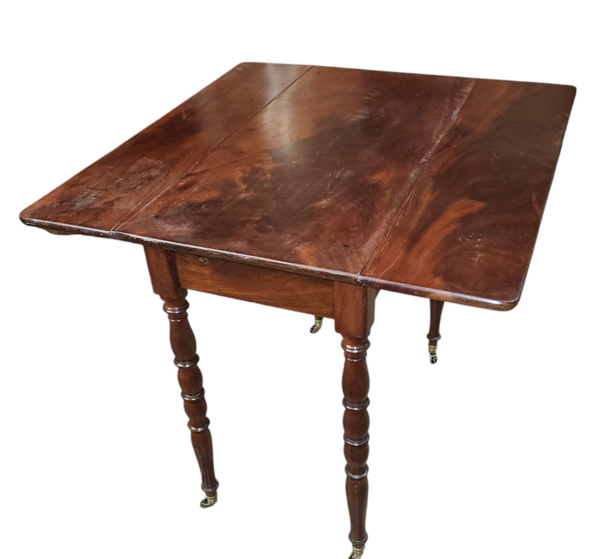 Charles X Period Solid Mahogany Coffee Table With Shutters 