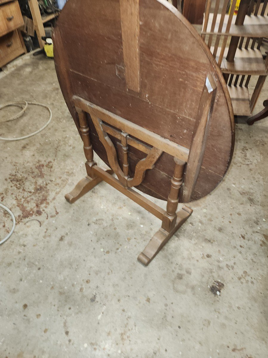 Oak Wine Table From Ka End Of The 19th Century -photo-2