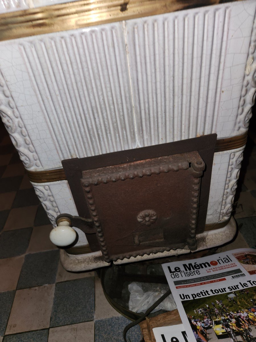 Rectangular White Earthenware Oven From The Second Part Of The 19th Century -photo-2