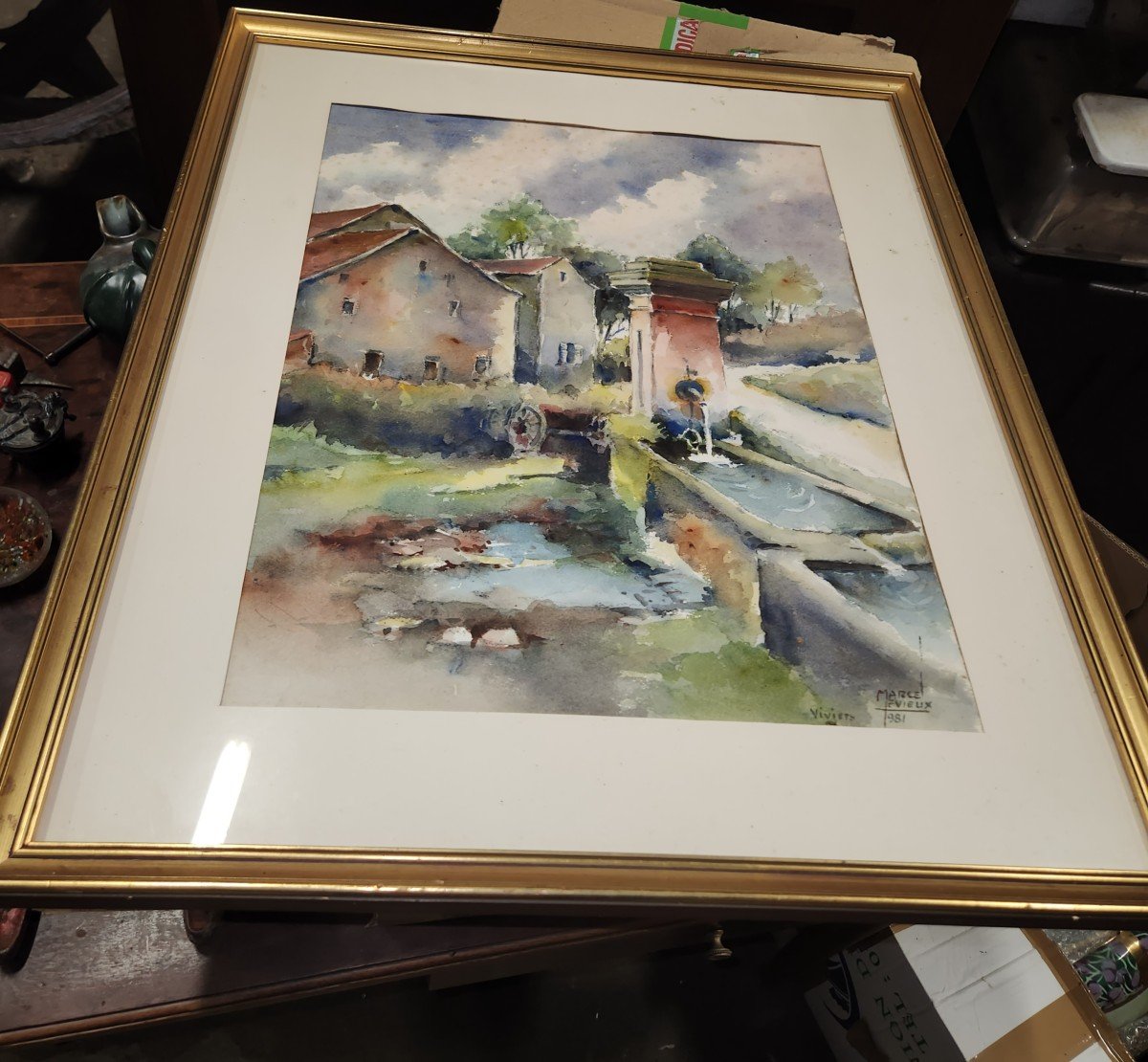 Watercolor By Marcel Levieux Dated 1981