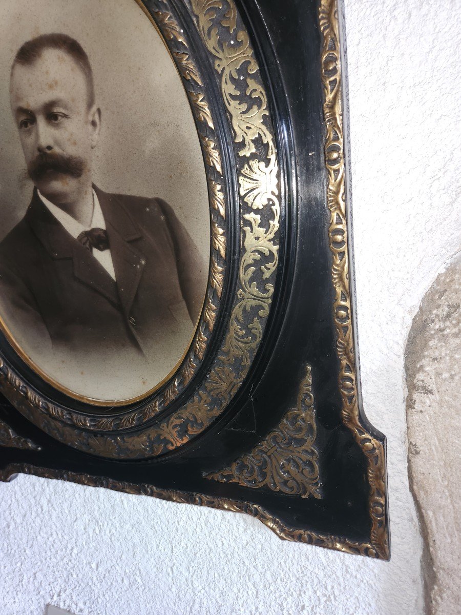 Napoleon III Frame In Black And Gold-photo-2