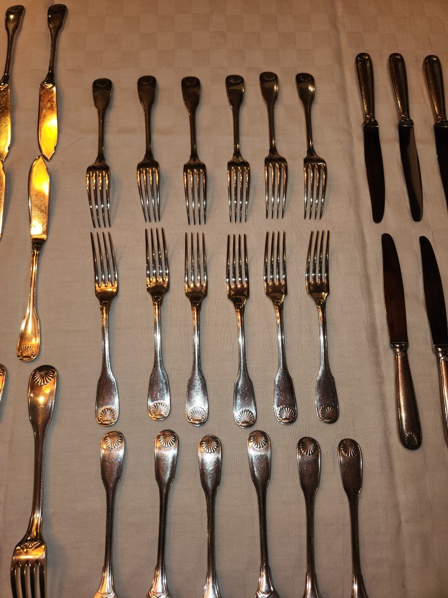 Art Deco Cristofle Vendôme Model 120 Piece Cutlery Set -photo-1