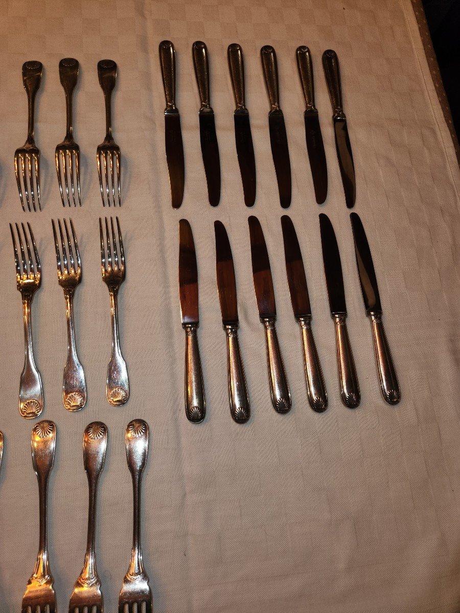 Art Deco Cristofle Vendôme Model 120 Piece Cutlery Set -photo-6