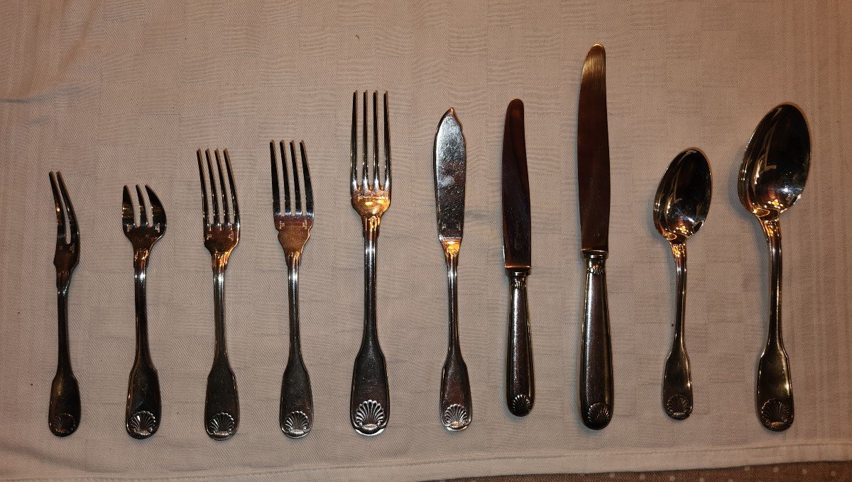 Art Deco Cristofle Vendôme Model 120 Piece Cutlery Set 