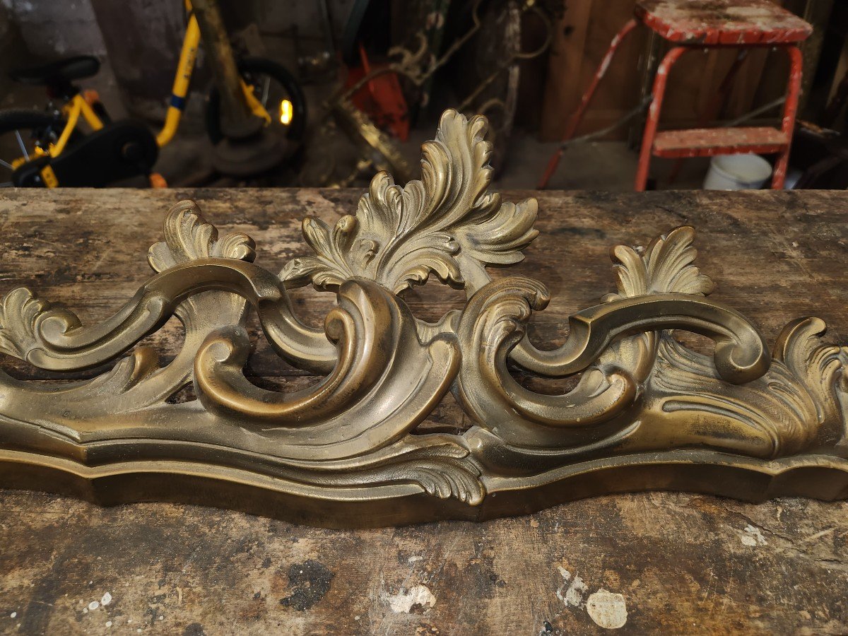 Louis XV 19th Century Bronze Fireplace Front-photo-1