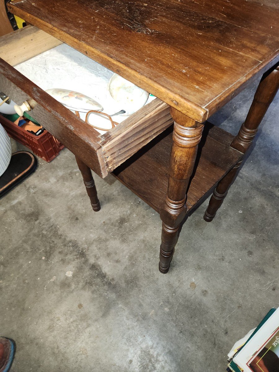 2-shelf Oak Serving Trolley, Late 19th Century -photo-2