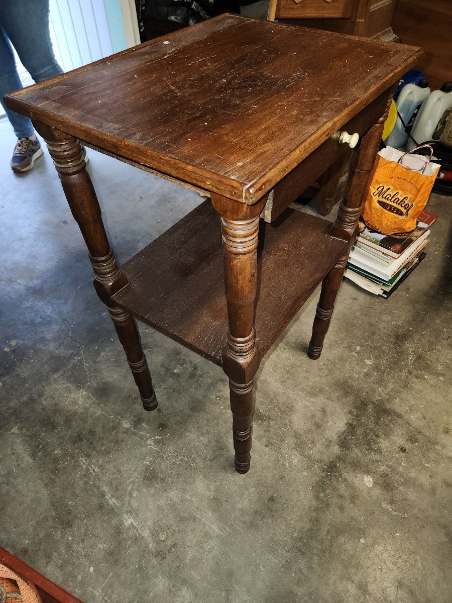 2-shelf Oak Serving Trolley, Late 19th Century -photo-3