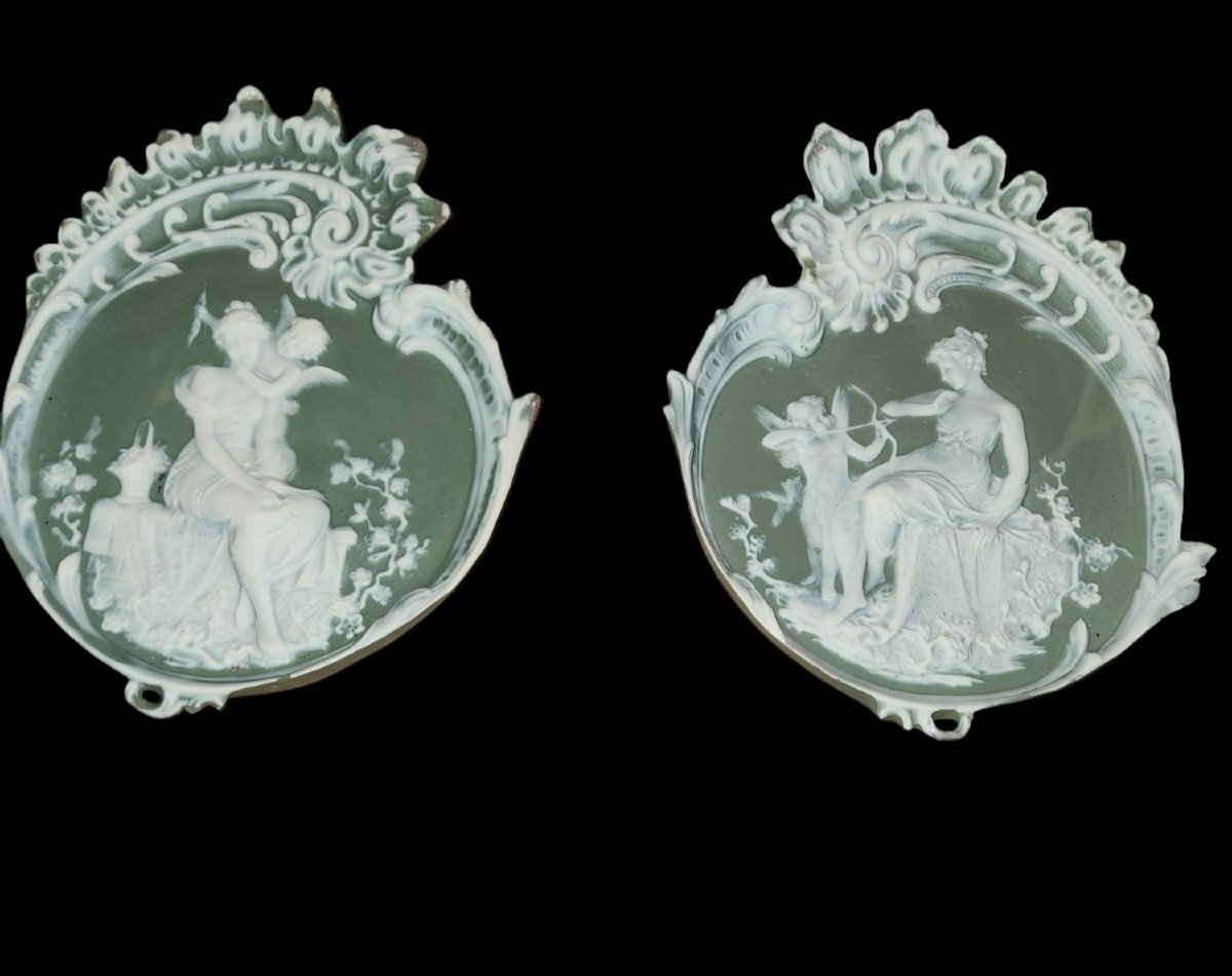 Pair Of Wedgwood Porcelain Wall Plaques