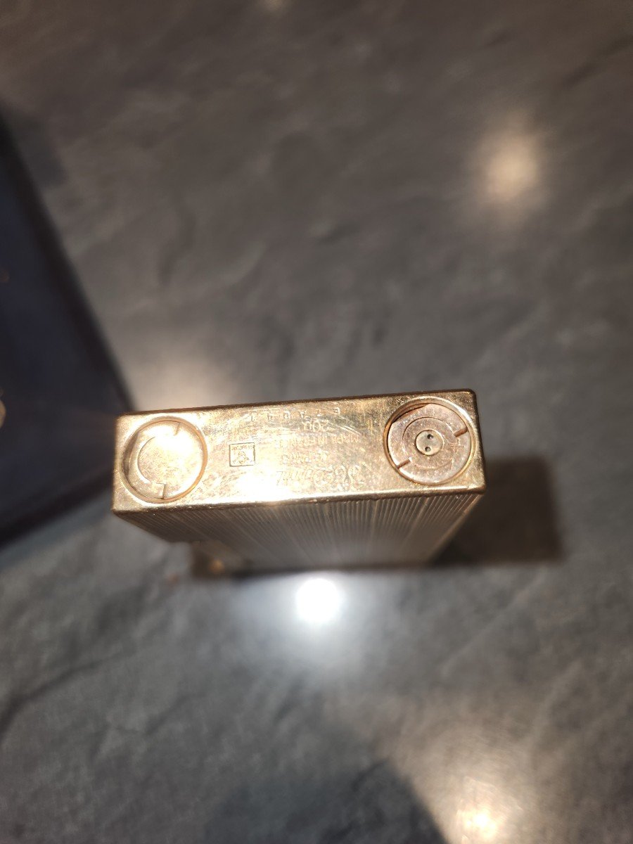 Gold Plated Dupont Lighter In Its Case D3s 60s-photo-3