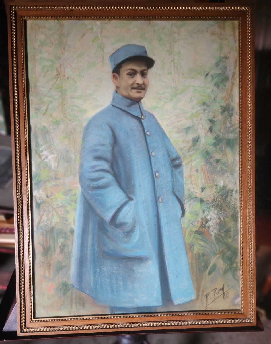 Tableau Représentant In Soldat De La Première Guerre Mondiale Par Paul Remy 1922