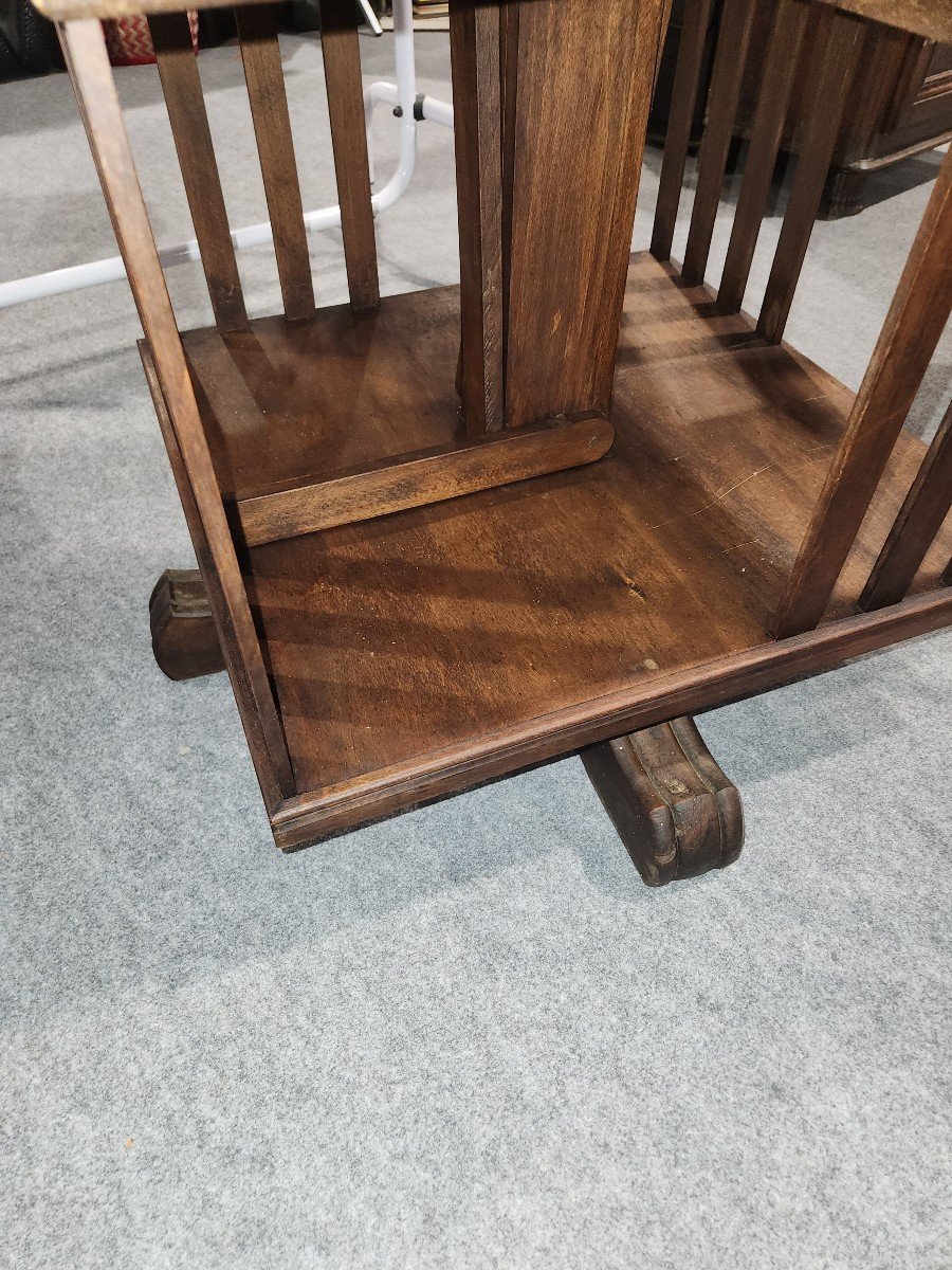 Early 20th Century Oak Revolving Bookcase -photo-4