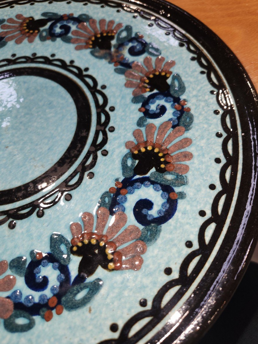 Art Deco Pie Plate By Ceramicist Paul Jacquet-photo-4