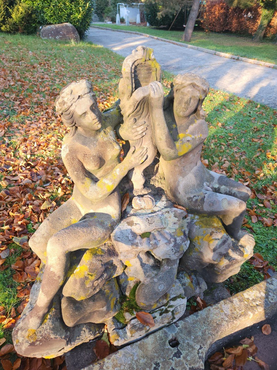 Sculpted Stone In Pink Sandstone From An Alsatian Residence 