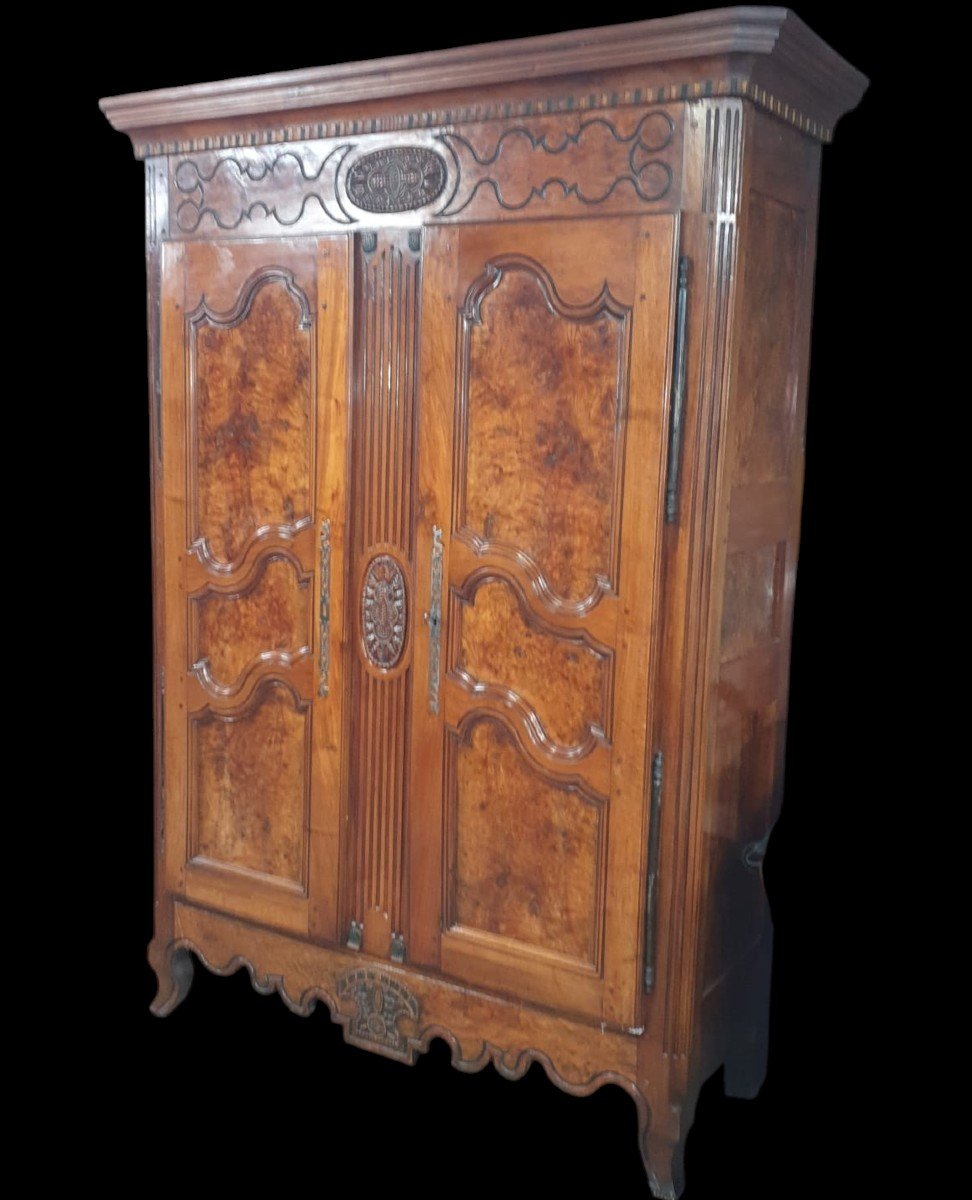 Armoire Bressane Avec Ses Polychromes d'Origine 