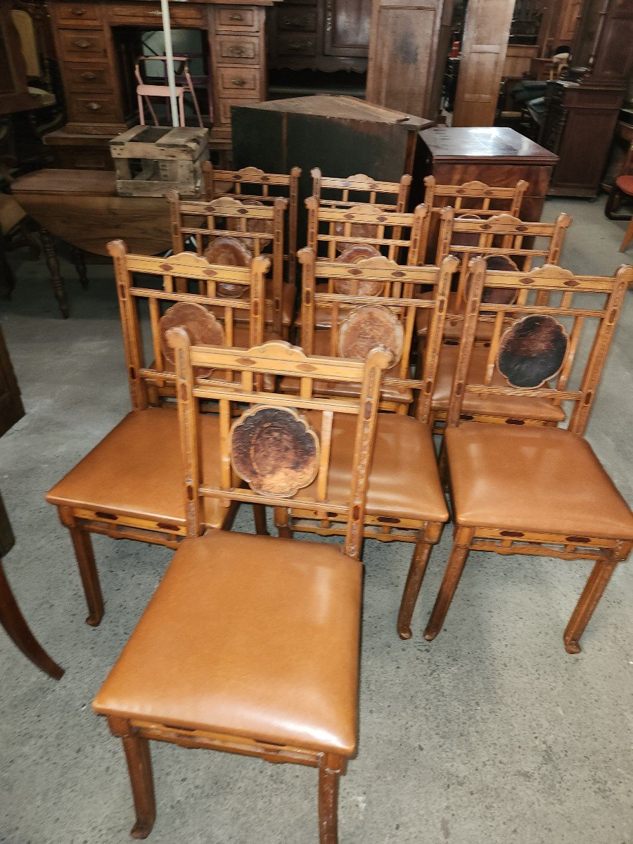 Suite D3 10 Asian Chairs Circa 1920-photo-2