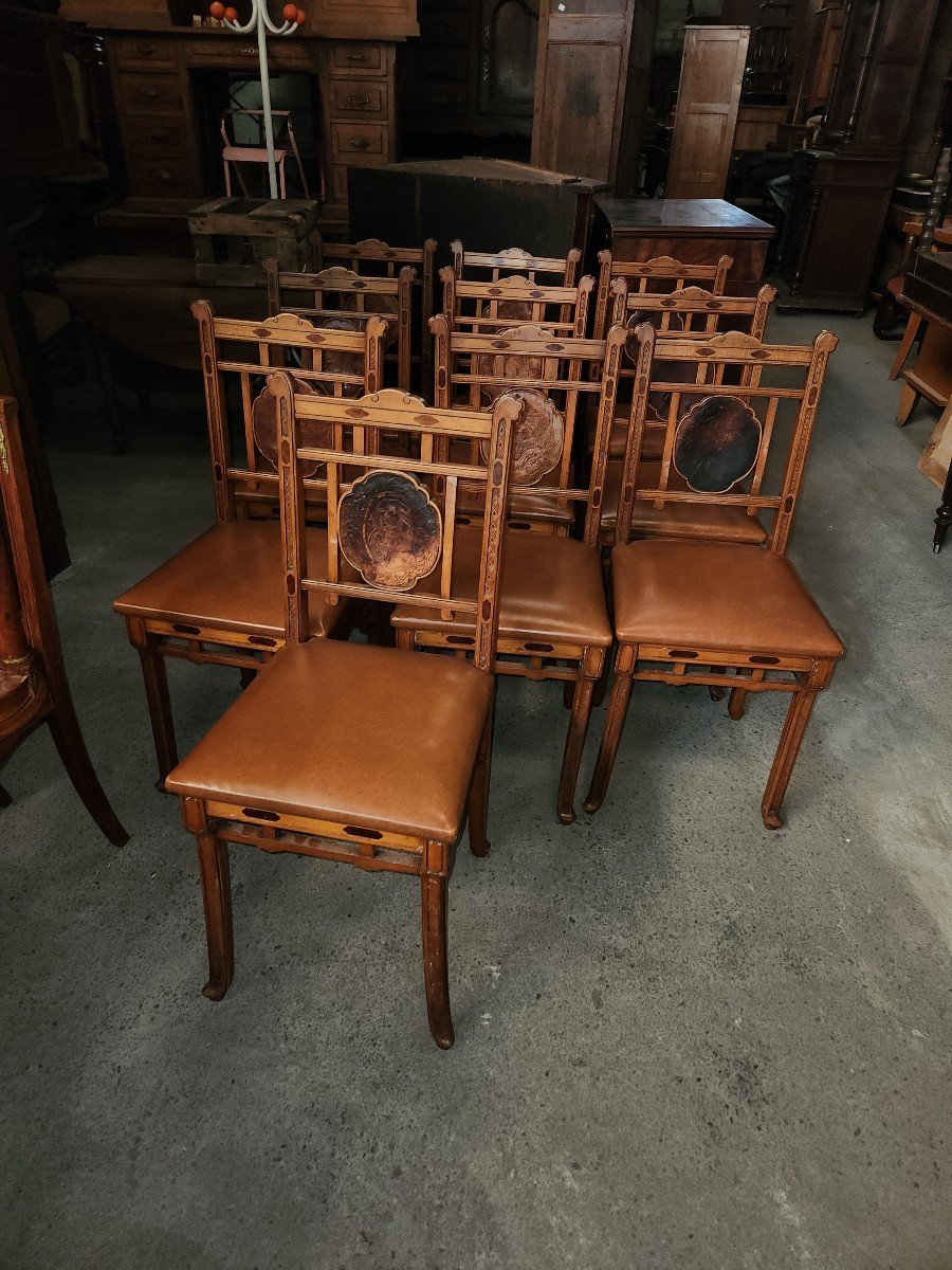 Suite D3 10 Asian Chairs Circa 1920-photo-3