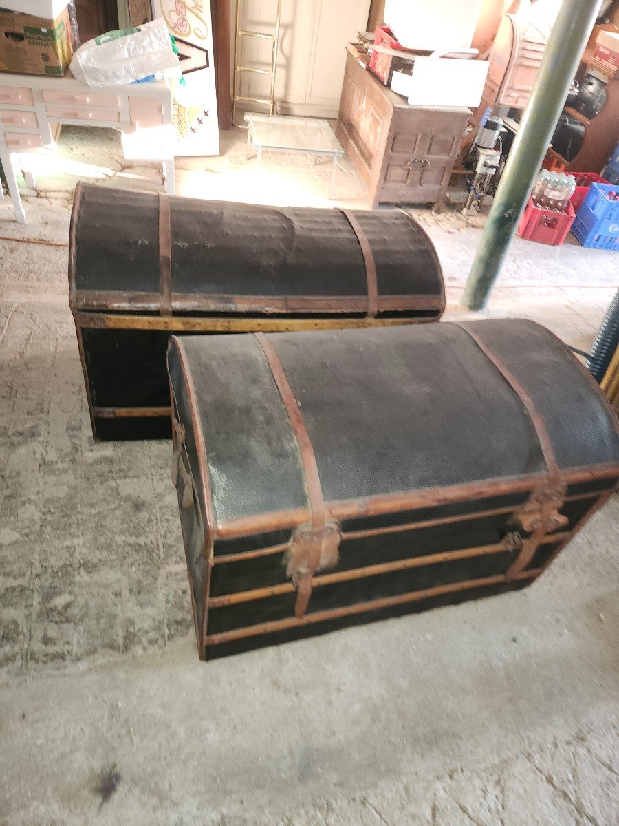 2 Car Trunks Called English Trunks End Of 19th Century -photo-1