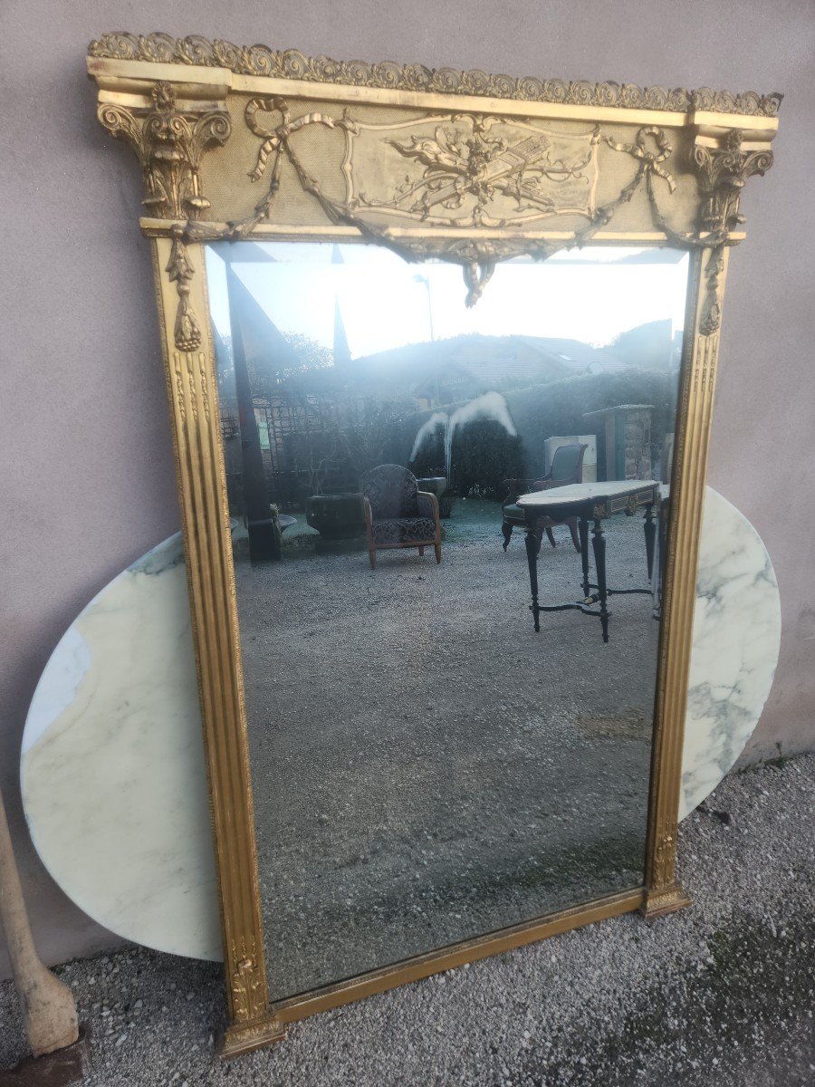 Exceptionally Fine Fireplace Restoration Mirror -photo-2