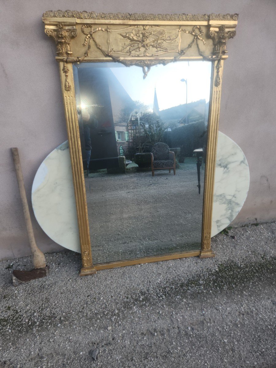 Exceptionally Fine Fireplace Restoration Mirror -photo-3