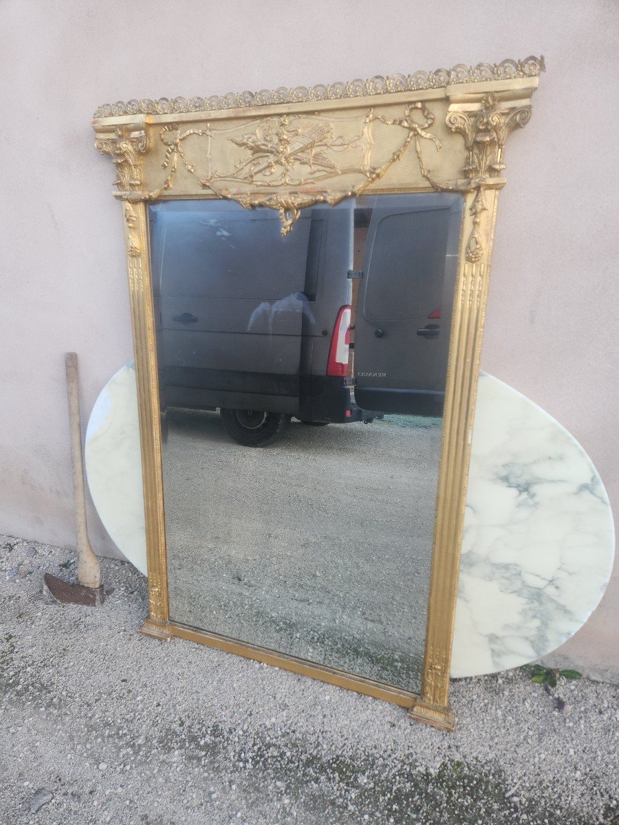 Exceptionally Fine Fireplace Restoration Mirror -photo-4