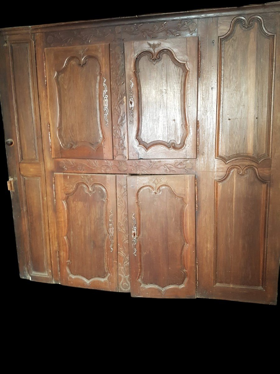 Early 19th Century Lorraine Woodwork Facade In Oak -photo-3