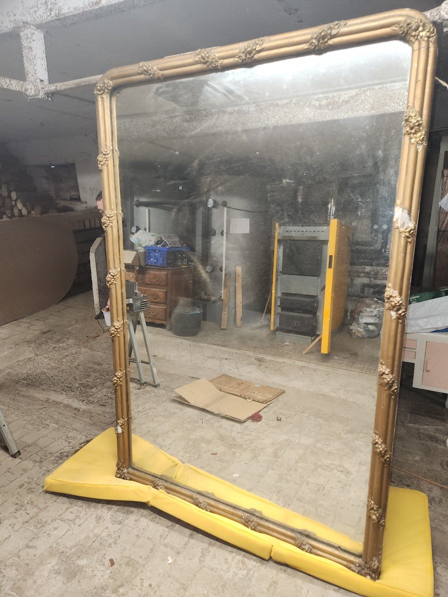 Very Large Mirror In Its Original Condition Mid 19th Century -photo-1