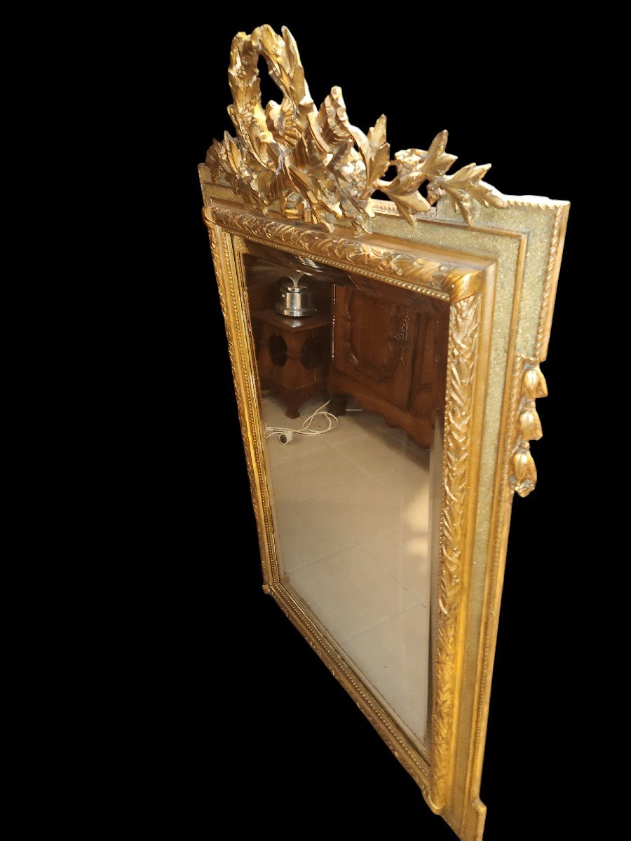 Beautiful Napoleon III Mirror With Its Beveled Glass -photo-2