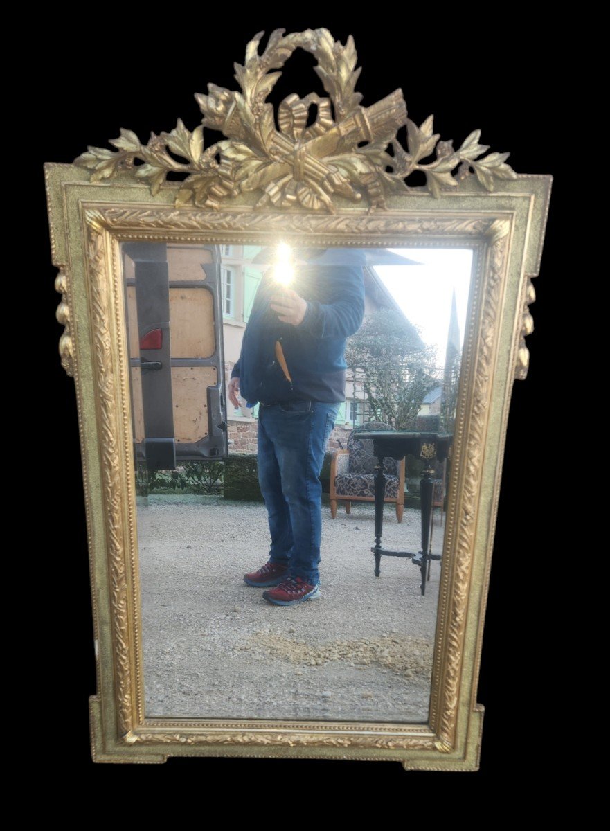 Beautiful Napoleon III Mirror With Its Beveled Glass 