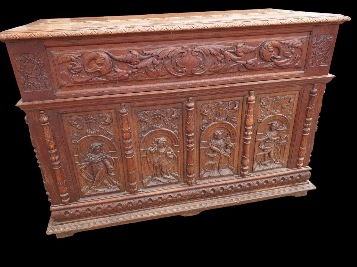 Highly Carved Counter From The Late 19th Century Serving As A Reception Counter In A Relais Château -photo-4