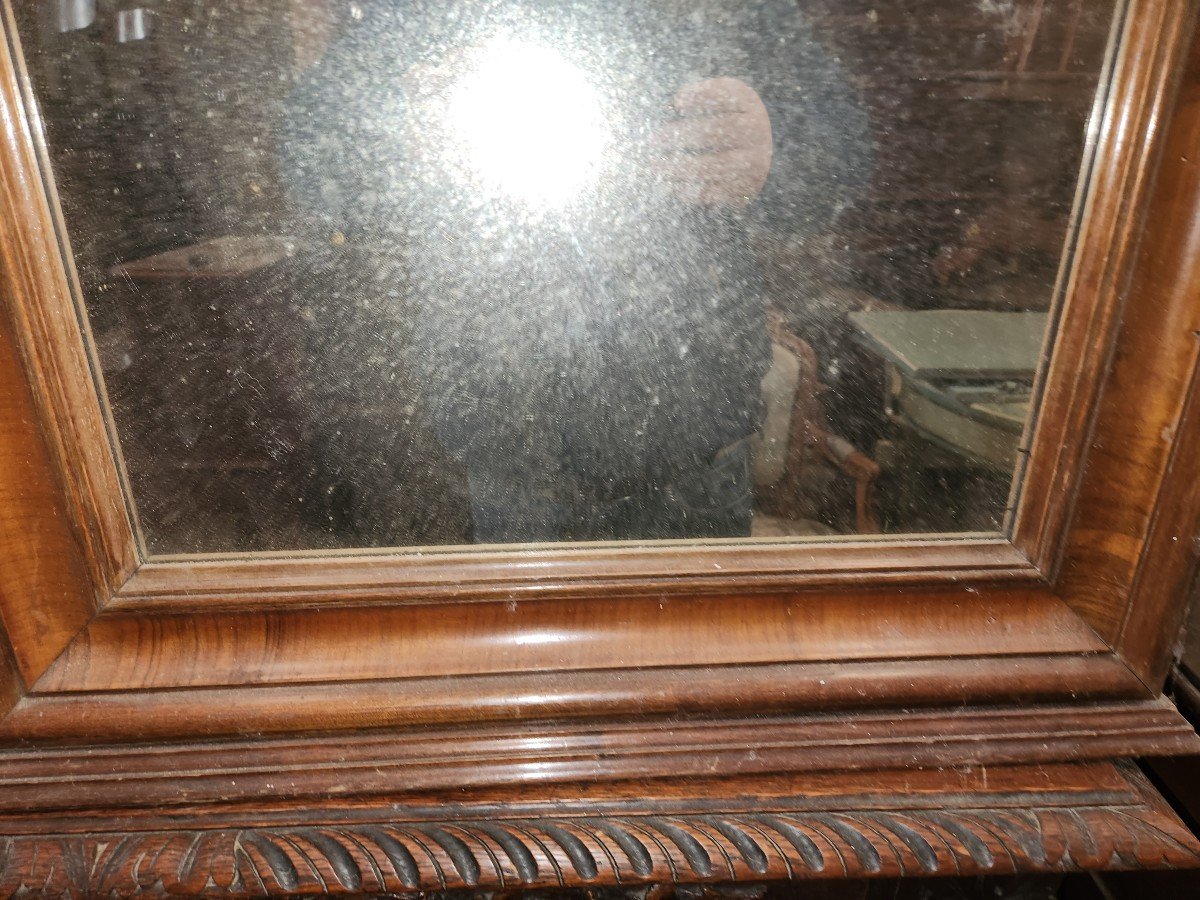 19th Century Alsatian Walnut Mirror -photo-2