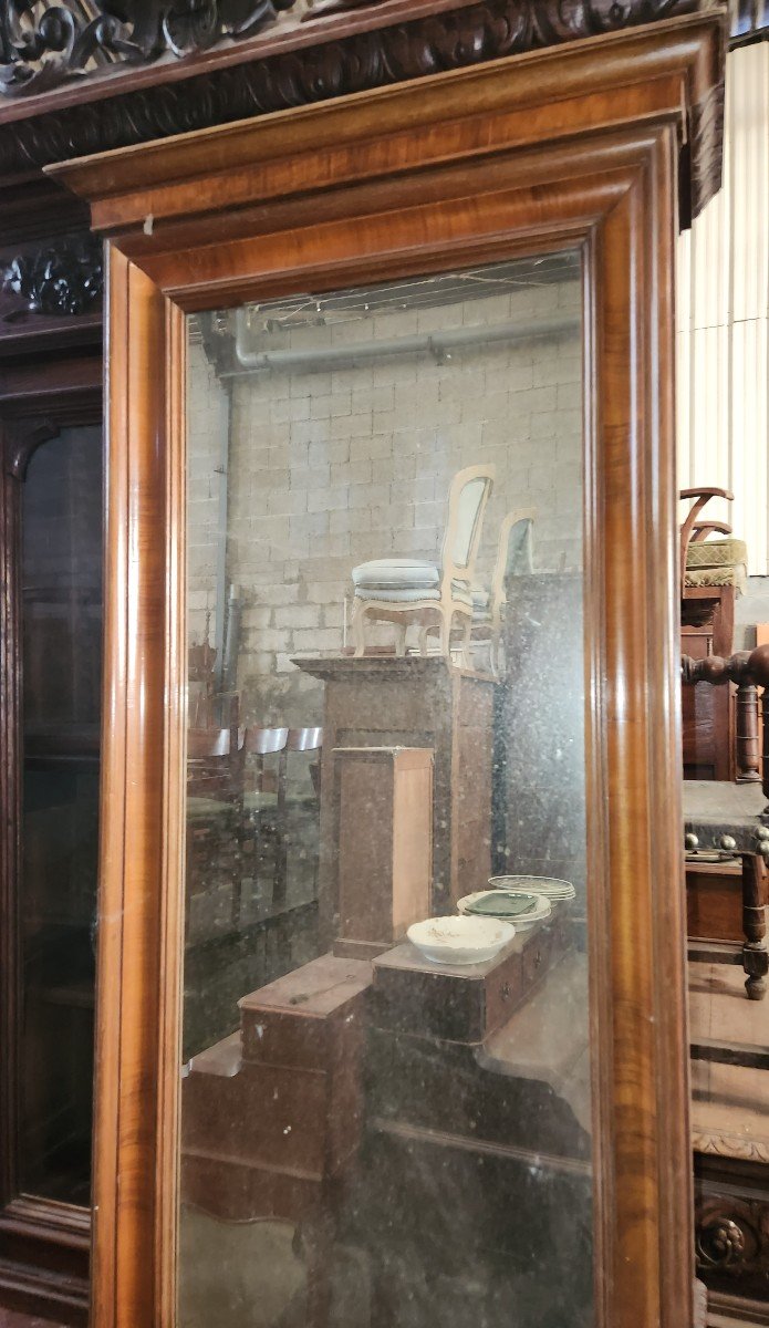 19th Century Alsatian Walnut Mirror 