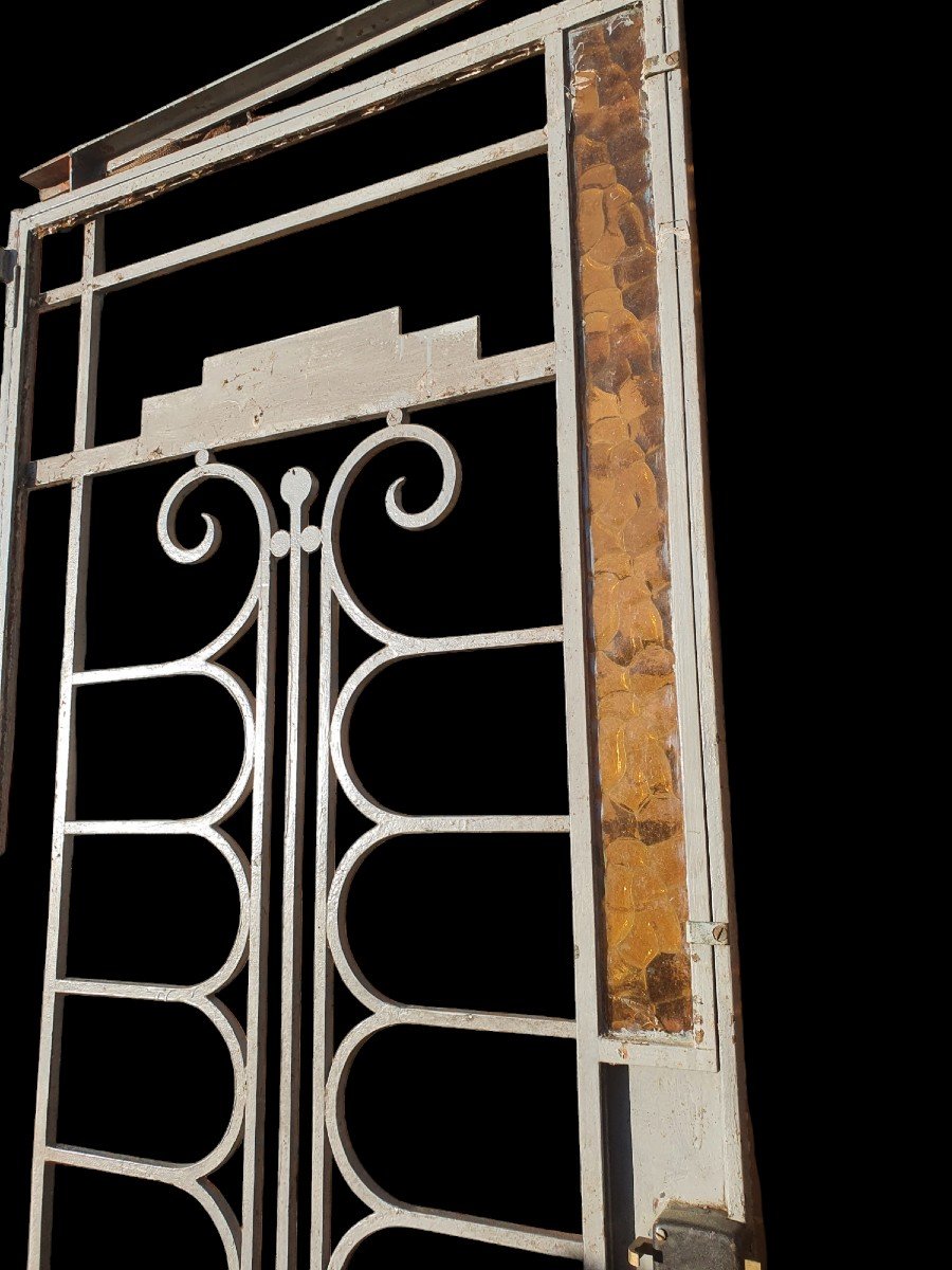 Art Deco Wrought Iron Front Door -photo-3