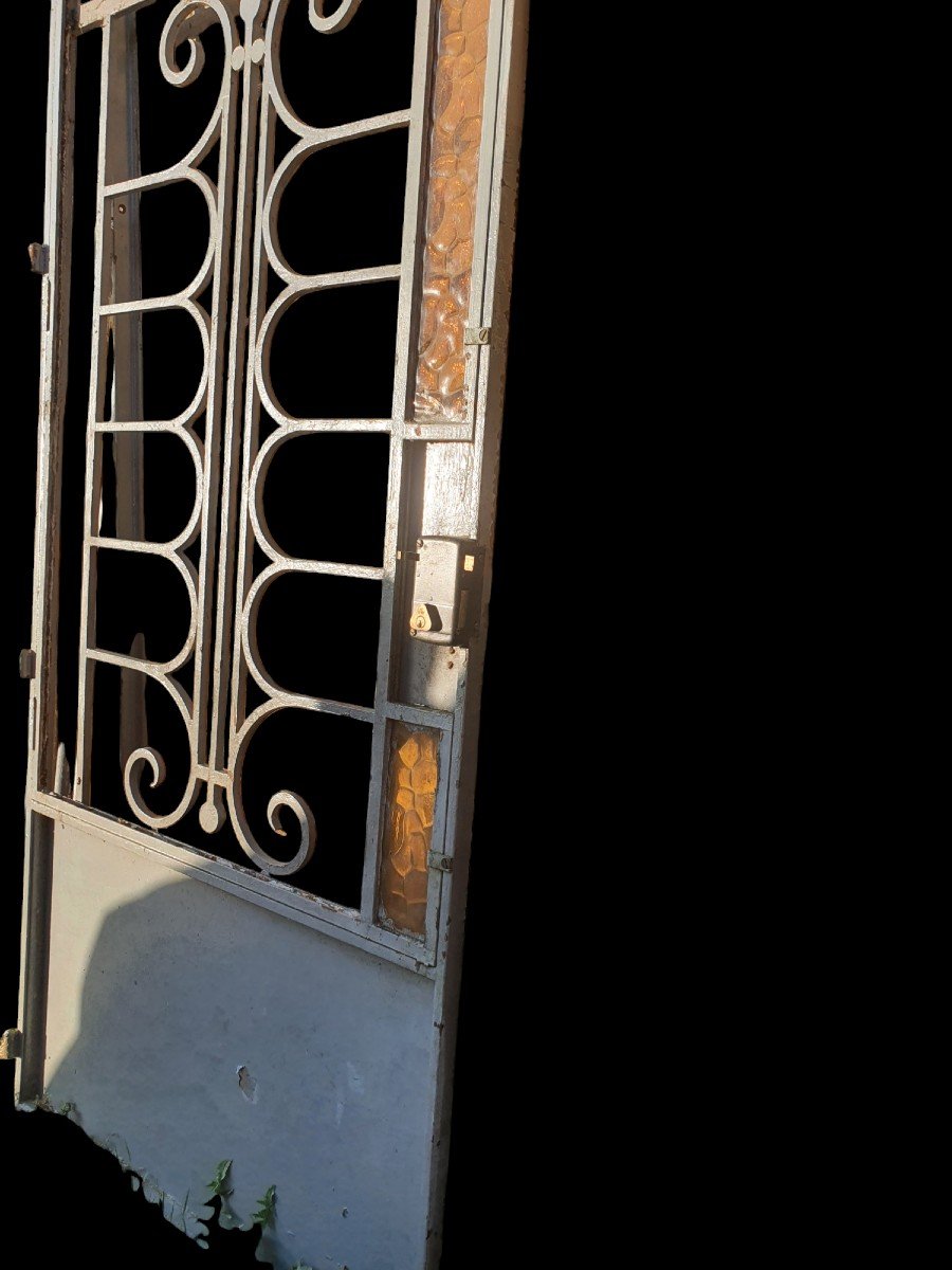 Art Deco Wrought Iron Front Door -photo-4