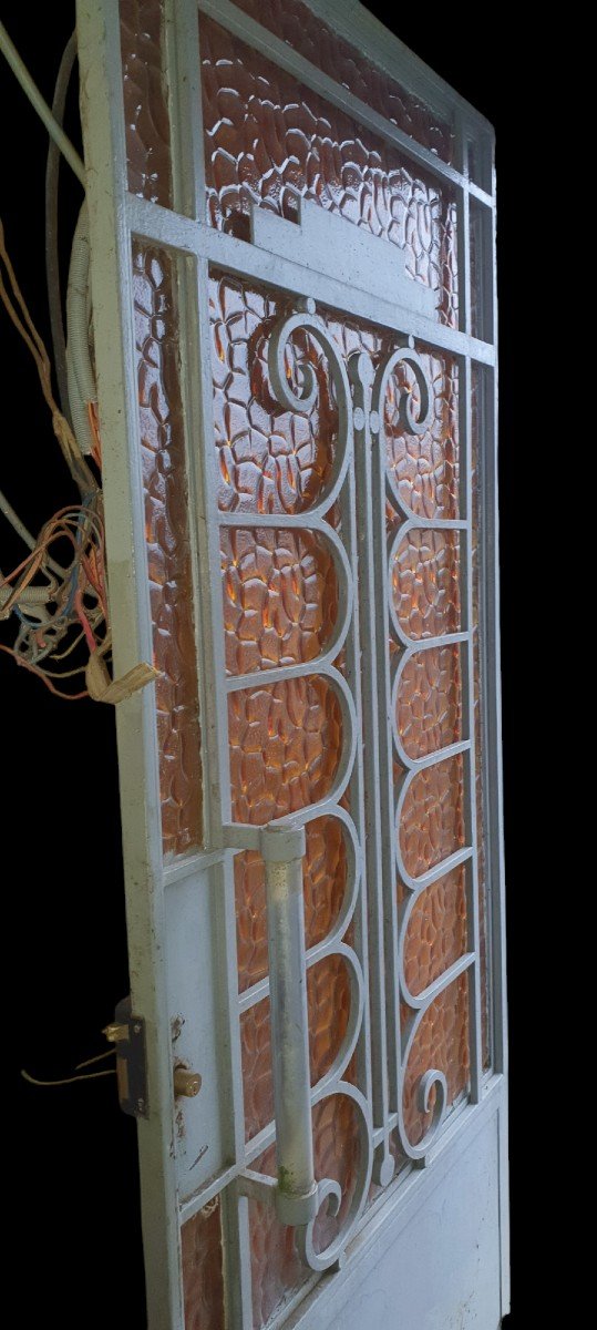 Art Deco Wrought Iron Front Door 