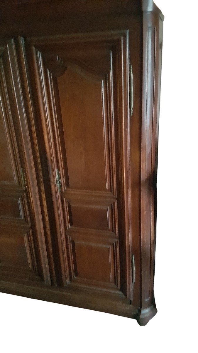 Alsatian Oak Wardrobe Early 19th Century Strasbourg Region Known As 12-panel Wardrobe -photo-2