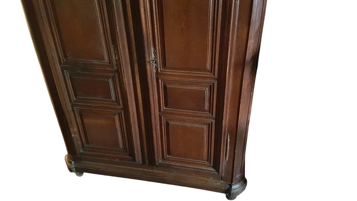 Alsatian Oak Wardrobe Early 19th Century Strasbourg Region Known As 12-panel Wardrobe -photo-3