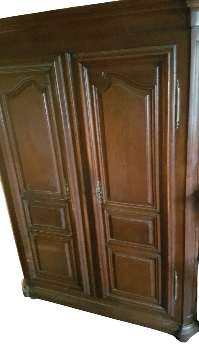 Alsatian Oak Wardrobe Early 19th Century Strasbourg Region Known As 12-panel Wardrobe 